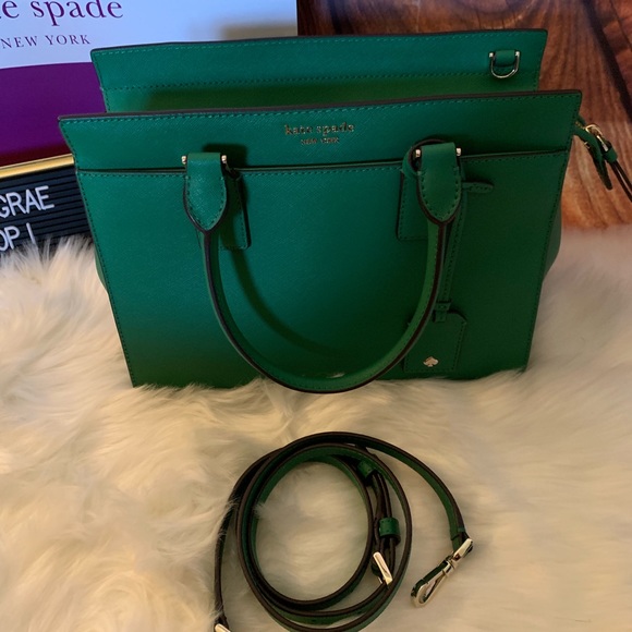 Sold! Kate Spade Green Cameron Medium Satchel NWT - Picture 2 of 7
